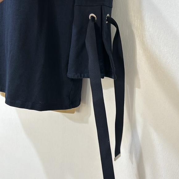 LAUREN RALH LAUREN WOMENS TIE  SLEEVE TOP PULLOVER NAVY Sz SMALL - Picture 5 of 10